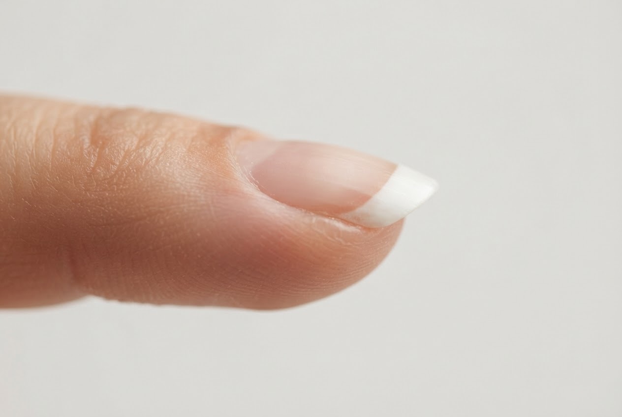 Realistic photo for Mit Nagelweißstift und Nagelaufheller zu schönen Nägeln