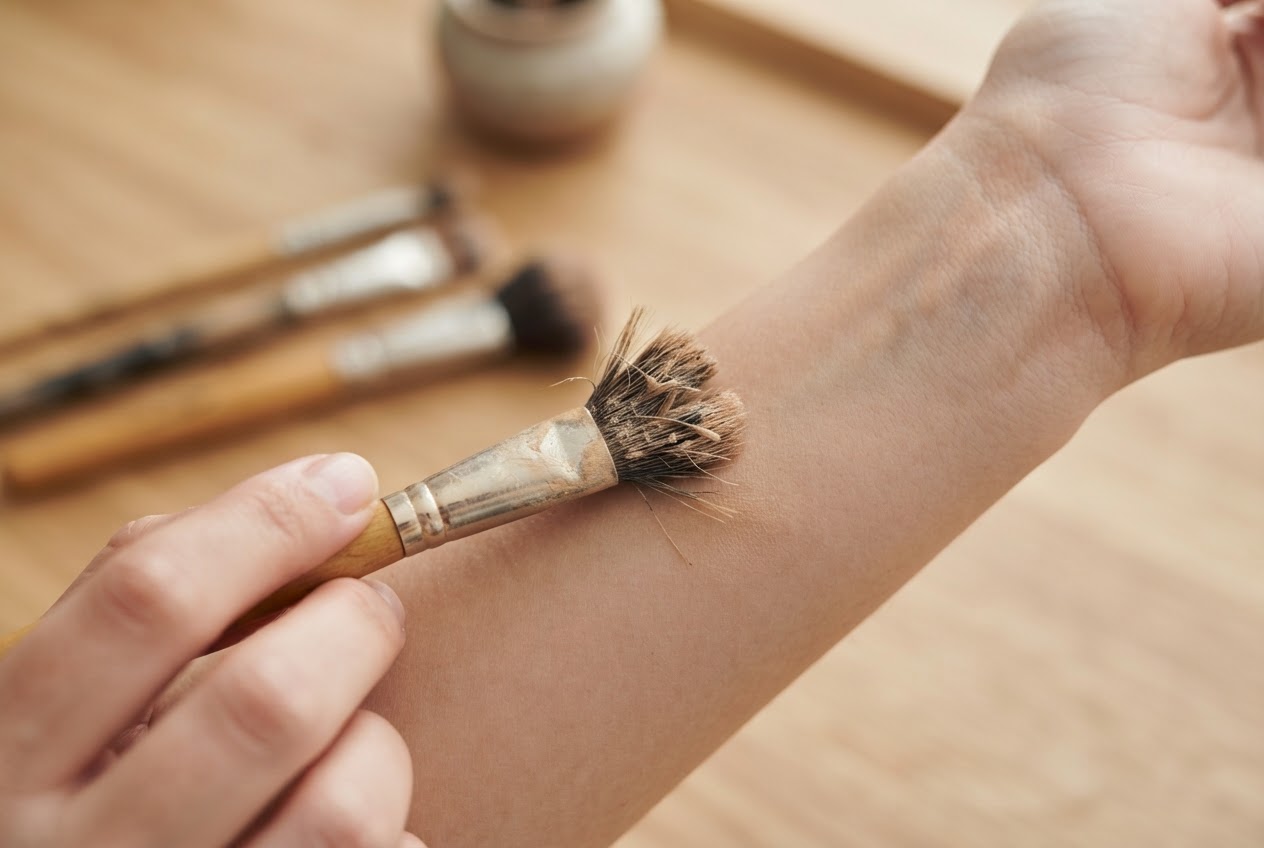 Realistic photo for Wann sollte man Make-up-Pinsel ersetzen?