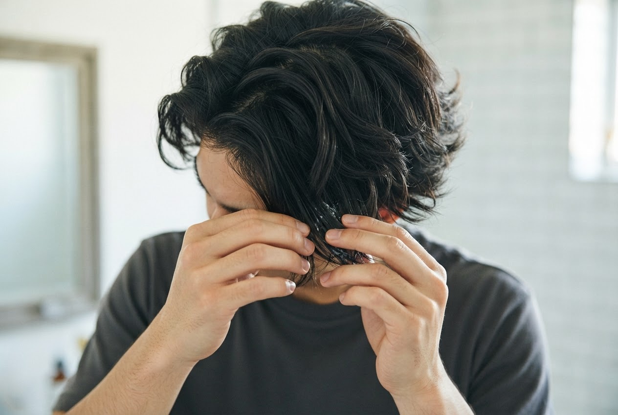 Realistic photo for Haarwachs für volles Haar und festen Halt
