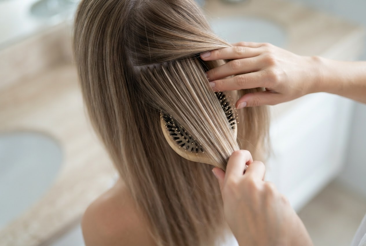 Realistic photo for Unsichtbare Haarverlängerung bei feinem Haar