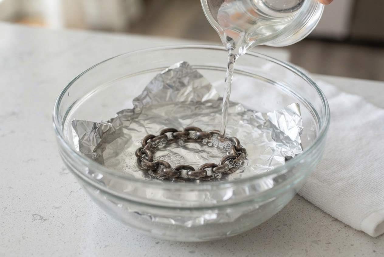 Realistic photo for Schmuck reinigen: Hausmittel für Gold und Silber