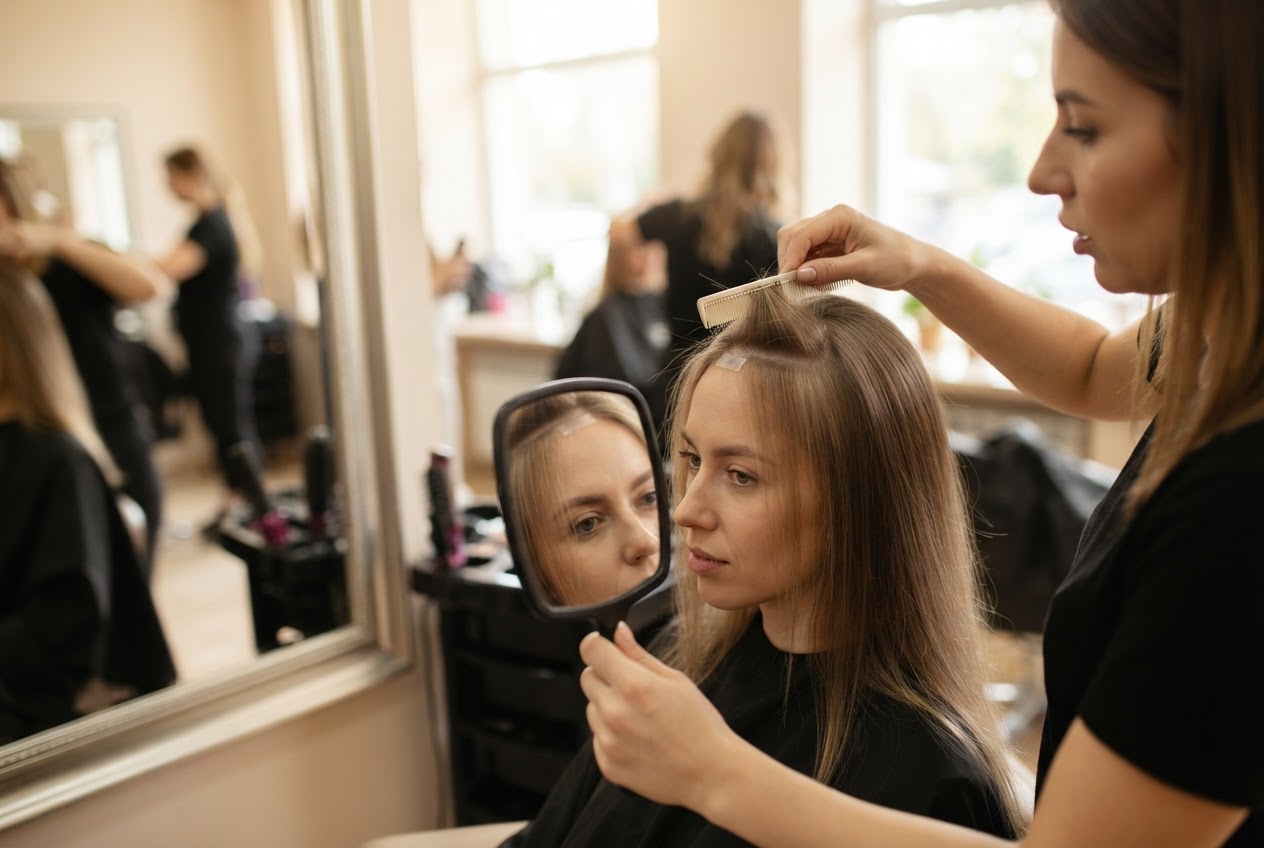 Realistic photo for Unsichtbare Haarverlängerung bei feinem Haar