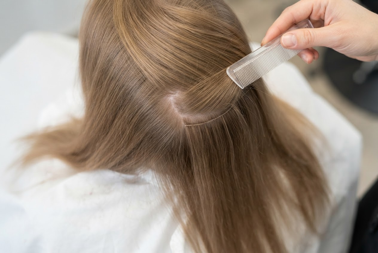 Realistic photo for Unsichtbare Haarverlängerung bei feinem Haar