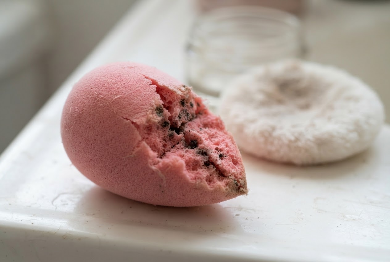 Realistic photo for Make-up-Schwämme und Puffs richtig reinigen und trocknen