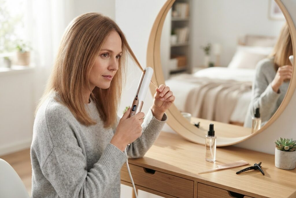 Realistic photo for Glätteisen für feines Haar: Worauf Sie beim Kauf achten sollten