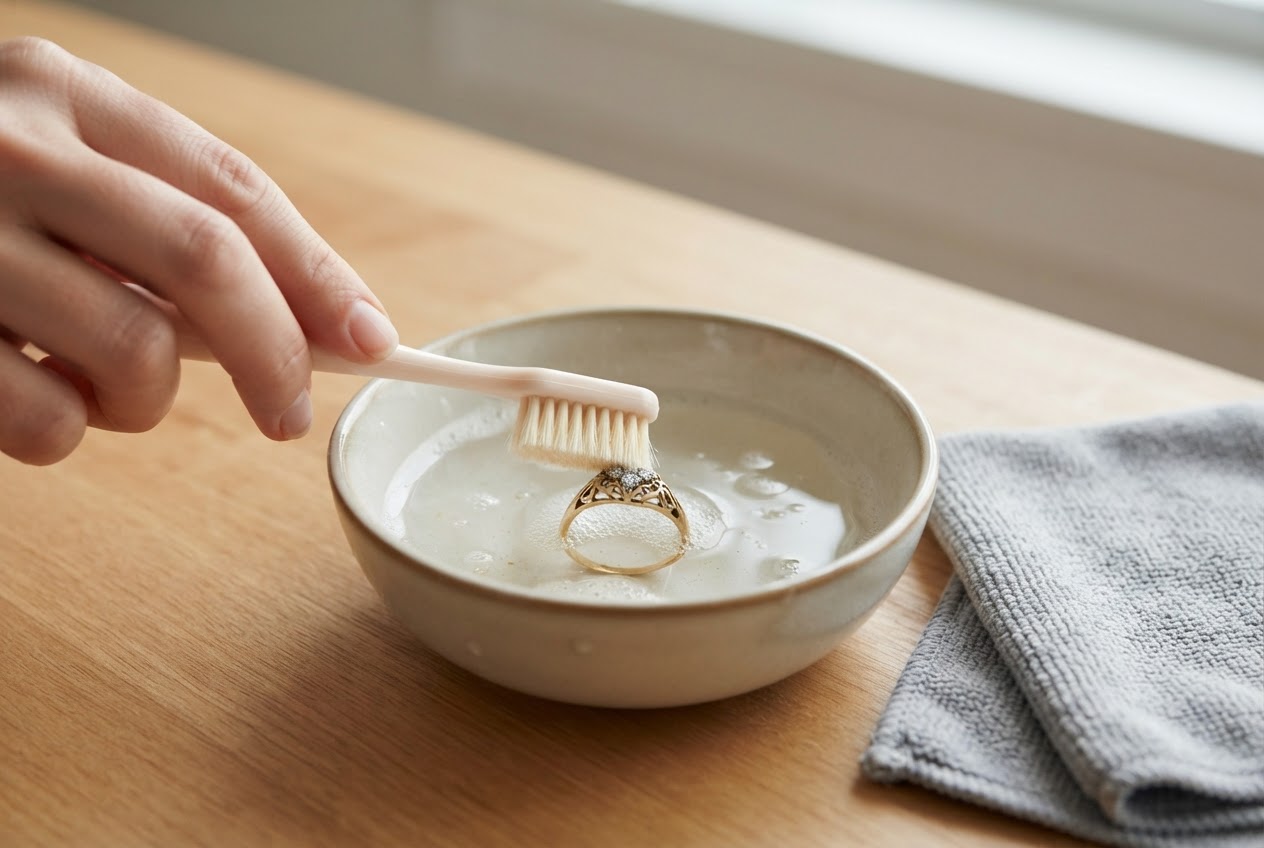 Realistic photo for Schmuck reinigen: Hausmittel für Gold und Silber