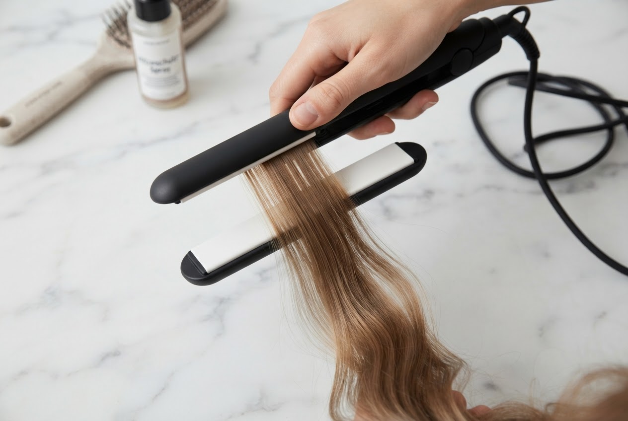 Realistic photo for Glätteisen für feines Haar: Worauf Sie beim Kauf achten sollten