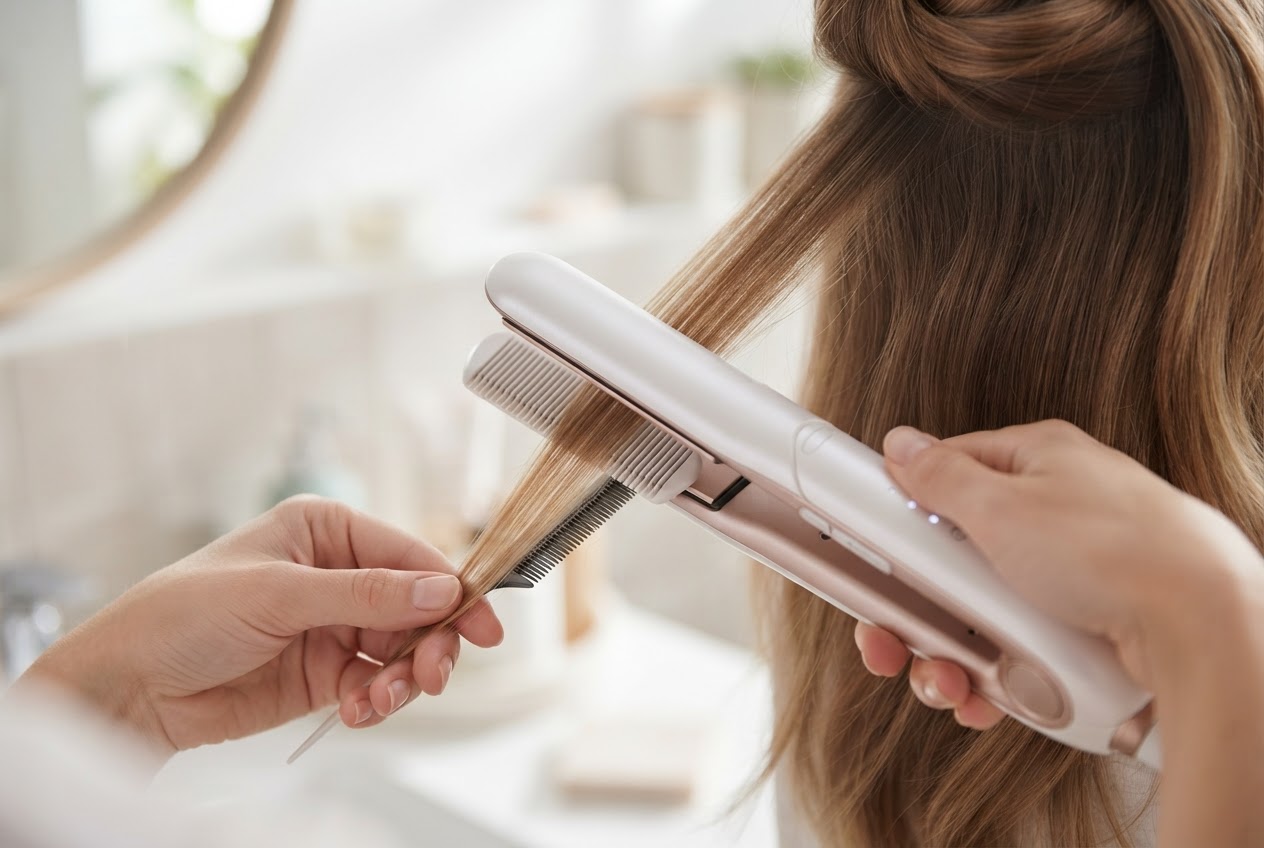 Realistic photo for Glätteisen für feines Haar: Worauf Sie beim Kauf achten sollten