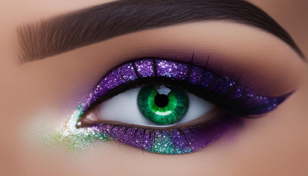 Edelstein-inspiriertes Augen-Make-up
