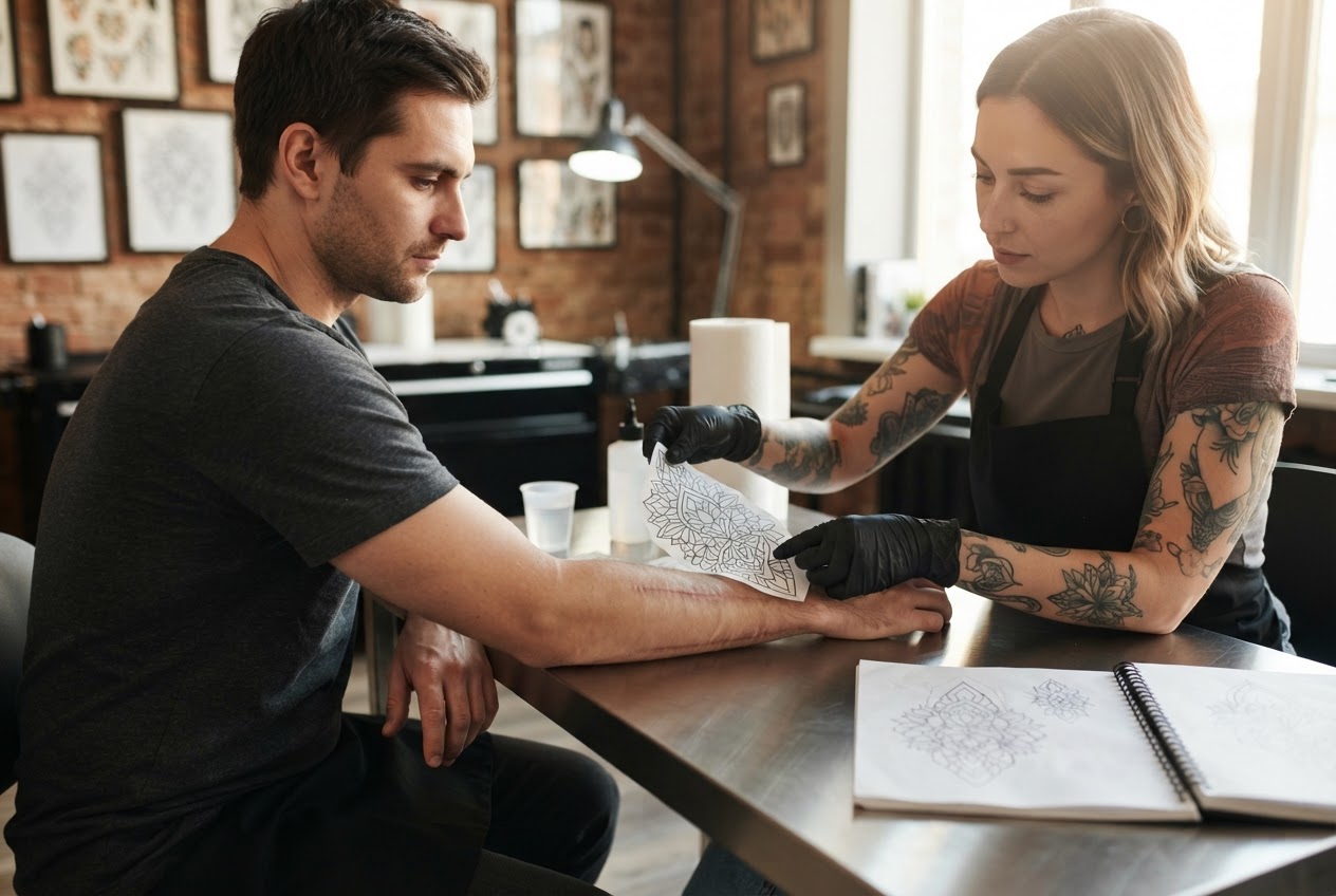 Realistic photo for Narben mit einem Tattoo überdecken: Das ist wichtig