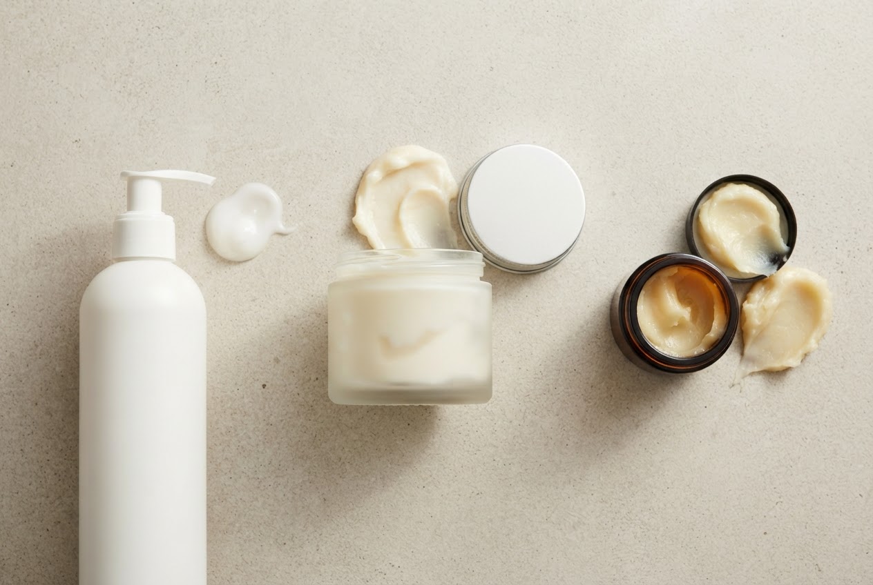 Three hair care products side by side: conditioner, mask, and intensive treatment