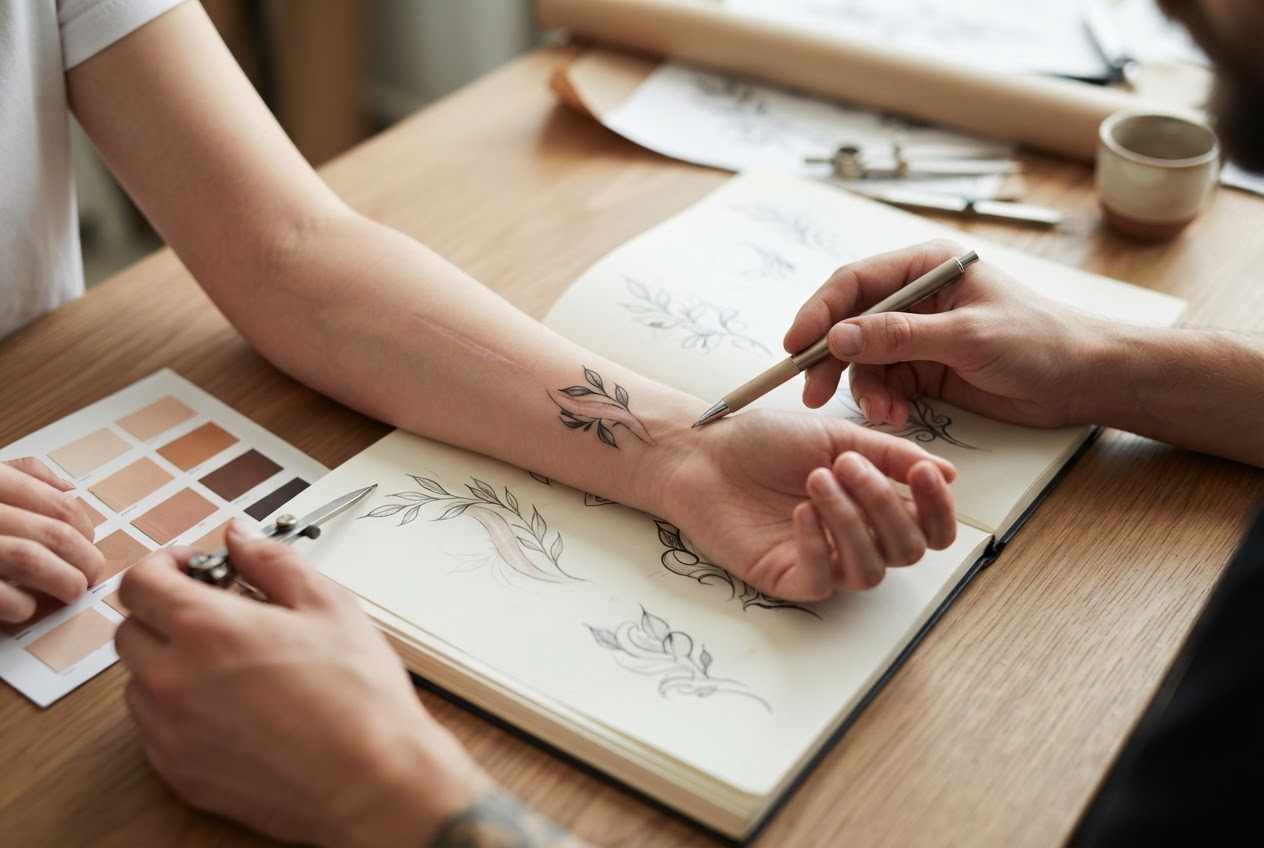 Realistic photo for Narben mit einem Tattoo überdecken: Das ist wichtig
