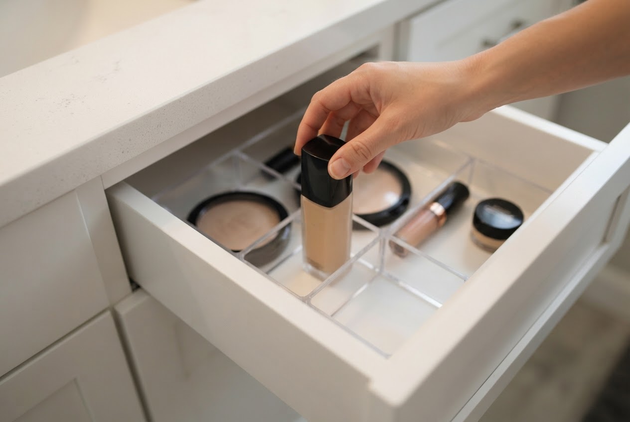 Realistic photo for Make-up richtig aufbewahren: So bleibt Kosmetik länger frisch