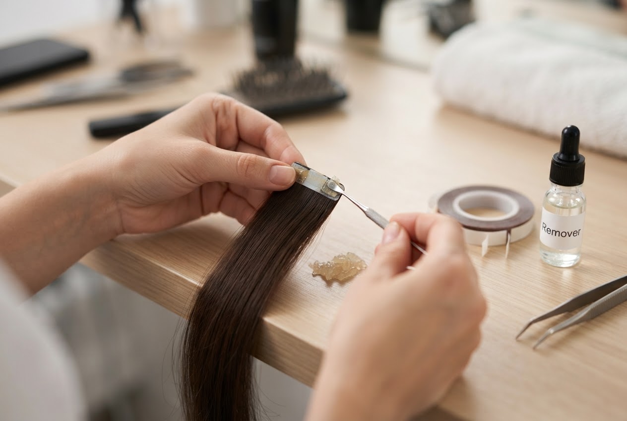Realistic photo for Tape Extensions hochsetzen: Schritt für Schritt erklärt